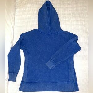 Te Verde Waffle Knit Mineral Wash Hoodie Sweatshirt